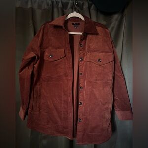 Plus Corduroy Twill Oversized Shirt